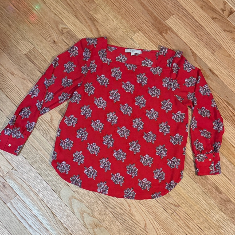 LOFT red paisley print top